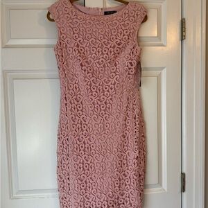 Ralph Lauren Blush Lace Midi Dress